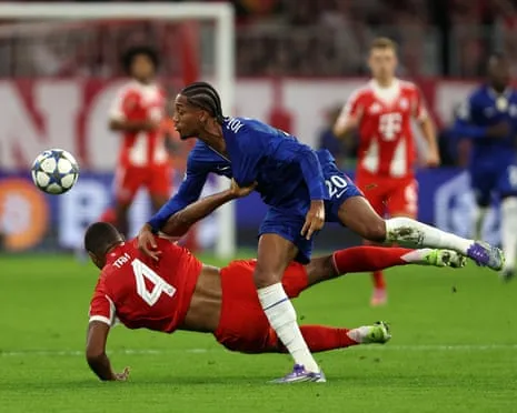 Chelsea's manager rages when the German giants center-back Jonathan Tah avoids dismissal in UCL setback